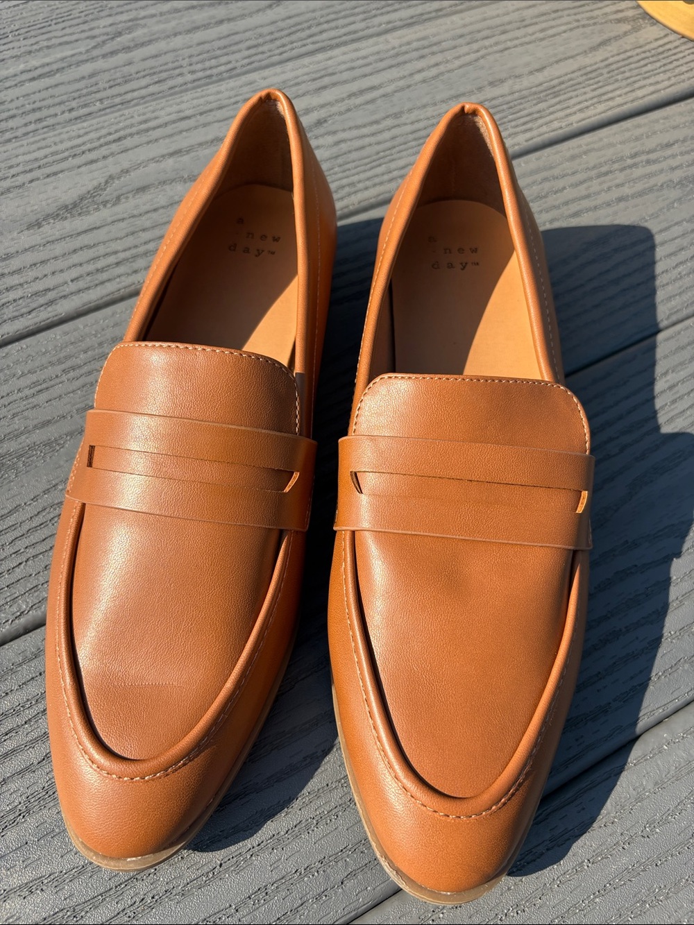 a new day Tan Slip-On Penny Loafers NWOT - Picture 2 of 6
